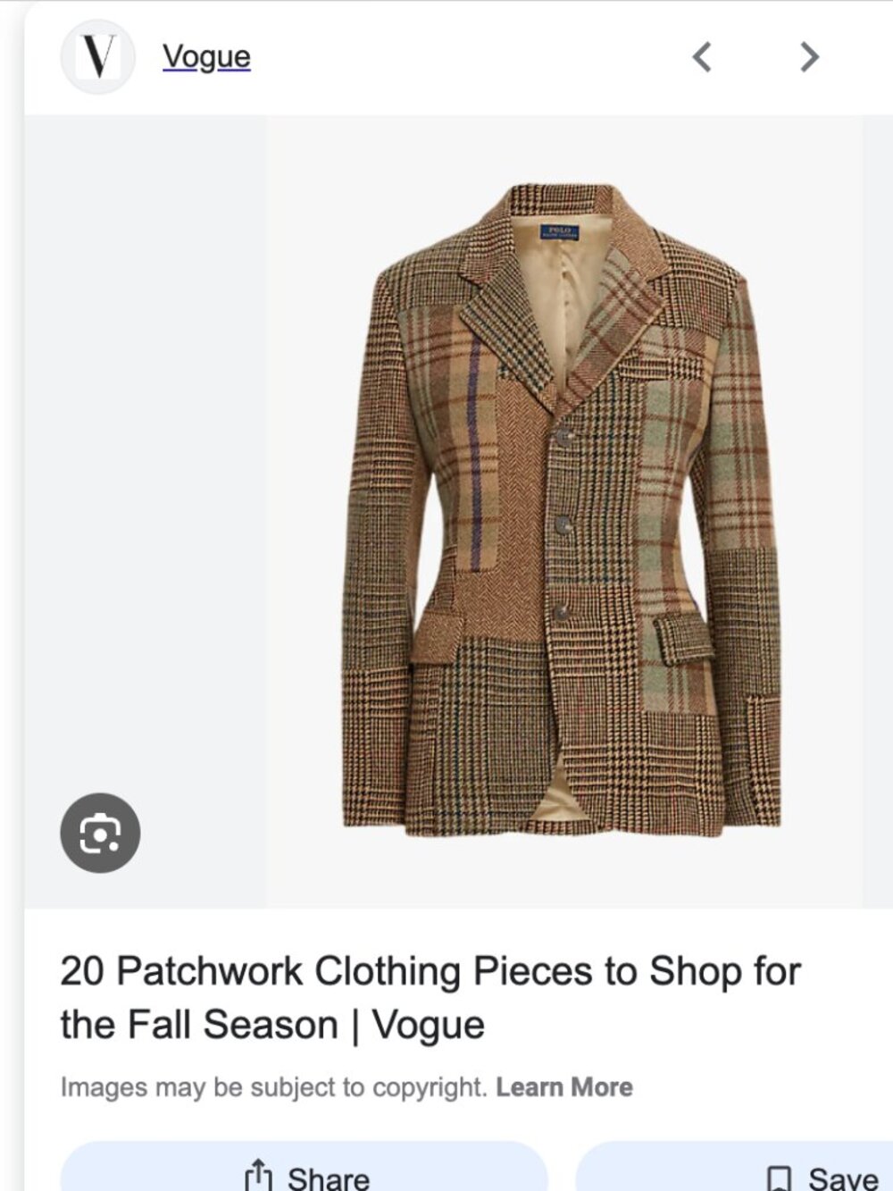 Polo Ralph Lauren Italian Wool Blend Patchwork Plaid Blazer 4 - Picture 3 of 9